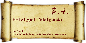 Privigyei Adelgunda névjegykártya